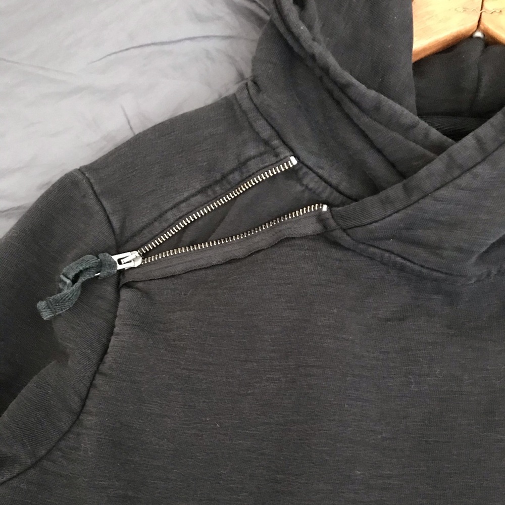 Men’s All saints black zippered hoodie size medium - Picture 4 of 5